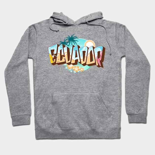 Ecuador 3d text Hoodie by SerenityByAlex